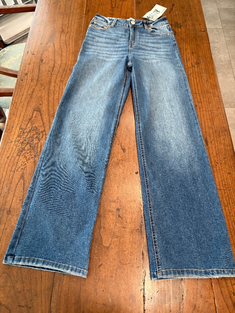 Urban Planet Blue High Rise Baggy Wide Leg Denim Jeans Size 3 (26) NWT